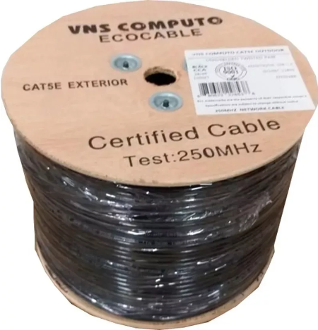 Cable Utp Bobina Cat5e P/ Exterior Doble Forro Cal24 305 Mts